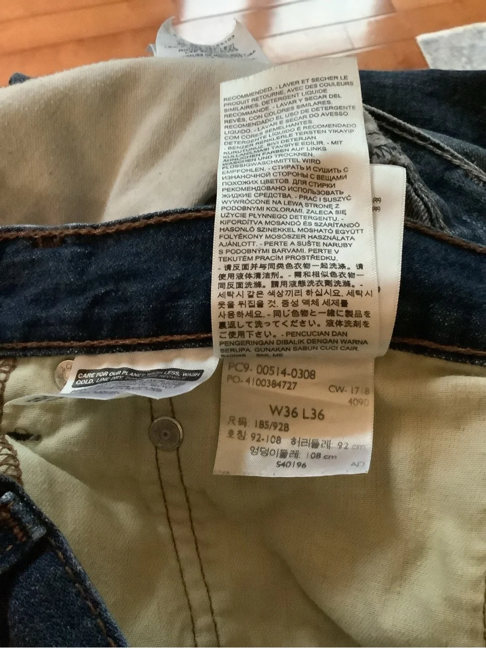 Levi's Men's 514 Slim Straight Jeans 36x36 - Medium Blue & Dark Blue